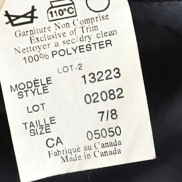 Vintage Jacob Maxi Navy Blue Pencil Skirt Side Slit Size 7/8 - Picture 6 of 9